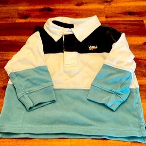 Jamie and Jack long sleeve boys polo shirt, 12-18 months